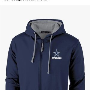 NIB Men's XL Navy Blue NFL Gear Cowboys Zip-Up Hoodie